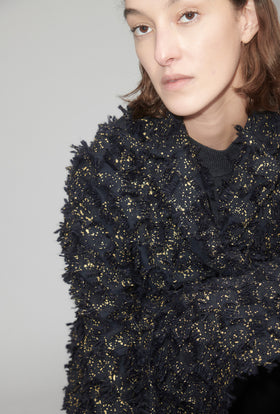 Gold Sprinkled Fringes Mantel, Midnight from ODEEH 