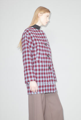 Brushed Vichy Mantel, Crimson from ODEEH 