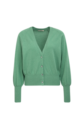 Light Cashmere Cardigan, Mermaid Green from ODEEH 