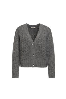 Cashair Cardigan, Heather Grey from ODEEH 