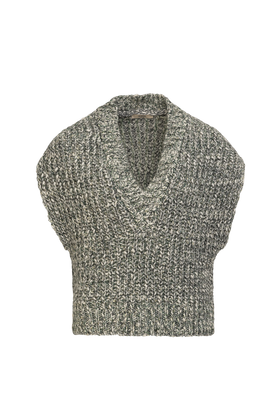 Marbled Alpaca Wool Pullunder, Verdigris from ODEEH 