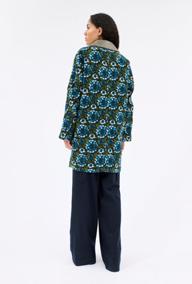 TERRY JACQUARD Mantel, Dark Peacock from ODEEH 