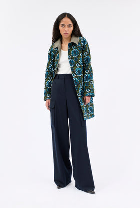 TERRY JACQUARD Mantel, Dark Peacock from ODEEH 