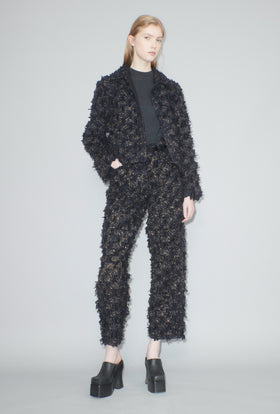Gold Sprinkled Fringes Jacke, Midnight from ODEEH 
