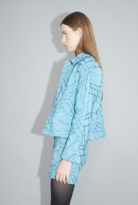 Relief Rhombs Jacke, Himmelblau from ODEEH 