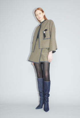 Bounded Denim Jacke, Khaki from ODEEH 