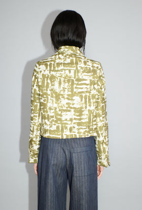 Blow-Up Texture Jacke, Goldolive from ODEEH 