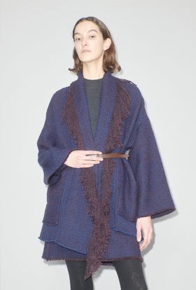 Giant Heringbone Jacke, Delphinium from ODEEH 
