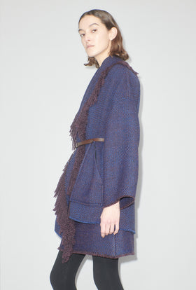 Giant Heringbone Jacke, Delphinium from ODEEH 