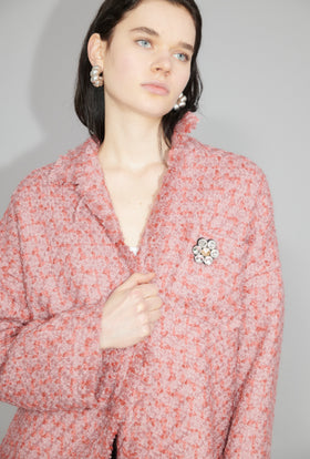 Bouclé Tweed Jacke, Dahlia from ODEEH 