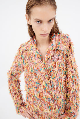Multicolor Fringes Jacke, Candy from ODEEH 