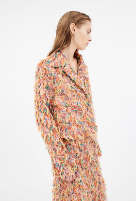 Multicolor Fringes Jacke, Candy from ODEEH 