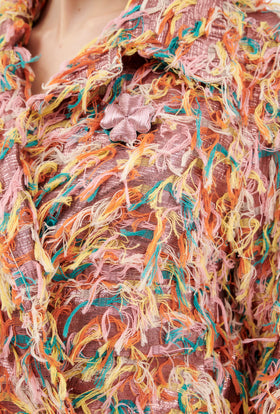 Multicolor Fringes Jacke, Candy from ODEEH 