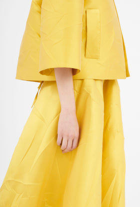 Macro Crinkle Jacquard Jacke, Lemon from ODEEH 