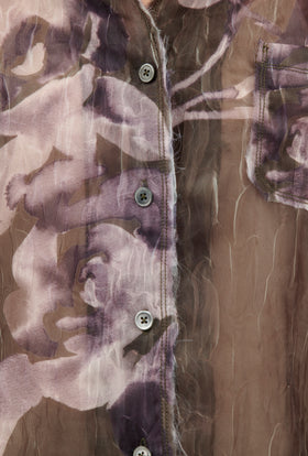 Painted Peonies Jacke, Dark Olive from ODEEH 