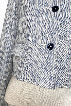 Italian Denim Serge Jacke, Silvery Blue from ODEEH 