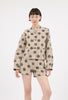 Chinè Dots Jacket, Brown Olive from ODEEH 
