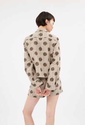 Chinè Dots Jacke, Brown Olive from ODEEH 
