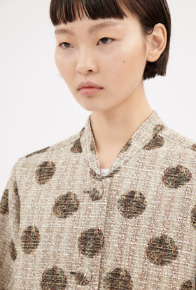 Chinè Dots Jacke, Brown Olive from ODEEH 