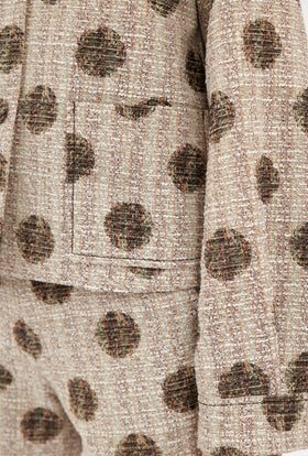 Chinè Dots Jacke, Brown Olive from ODEEH 