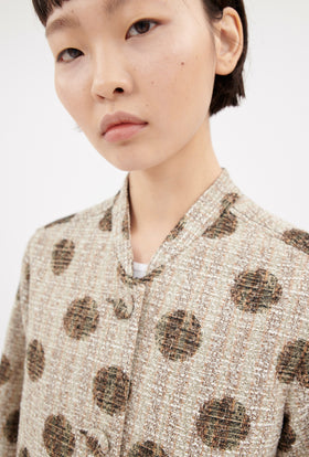 Chinè Dots Jacke, Brown Olive from ODEEH 