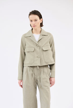 Crinkled Oxford Jacke, Putty from ODEEH 