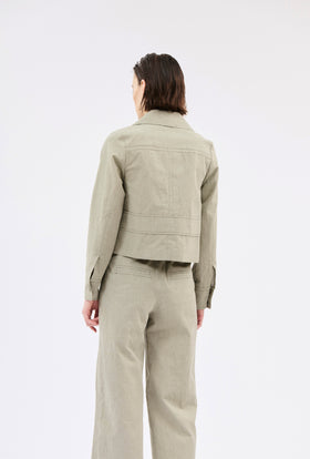 Crinkled Oxford Jacke, Putty from ODEEH 