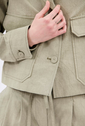 Crinkled Oxford Jacke, Putty from ODEEH 