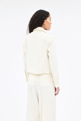 Structured Cotton / Linen Jacke, Off White from ODEEH 
