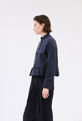 Paper Touch Stripe Jacke, Marine from ODEEH 