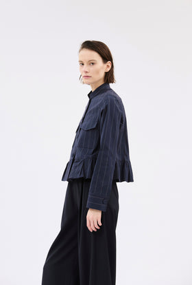Paper Touch Stripe Jacke, Marine from ODEEH 