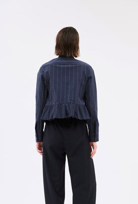 Paper Touch Stripe Jacke, Marine from ODEEH 
