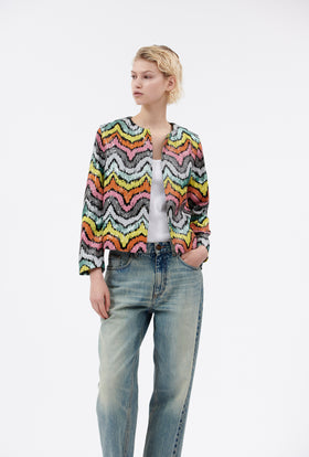 Zig Zag Wave Jacke, Multicolor from ODEEH 