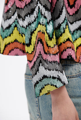 Zig Zag Wave Jacke, Multicolor from ODEEH 