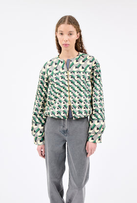 CRESCENTS & LINES Jacke, Dark Emerald from ODEEH 