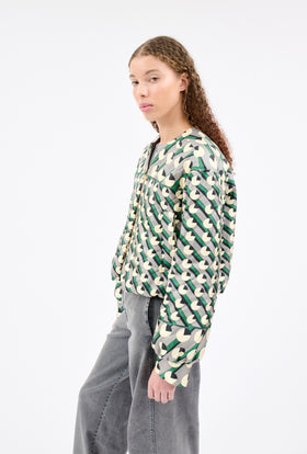 CRESCENTS & LINES Jacke, Dark Emerald from ODEEH 