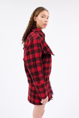 Felted Tartan Jacke, Paprika from ODEEH 
