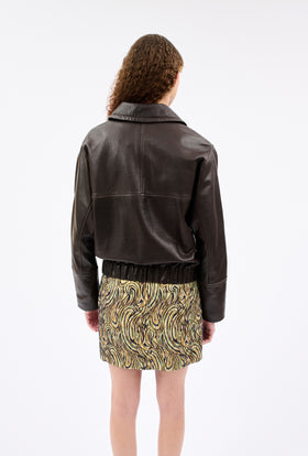 Grainy Lamb Nappa Jacke, Umbra from ODEEH 