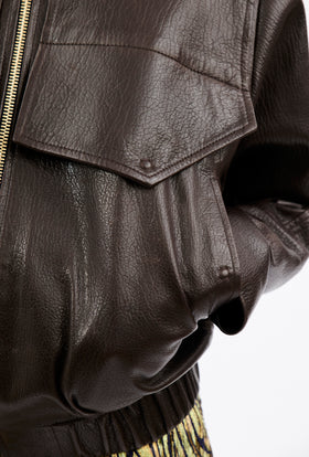 Grainy Lamb Nappa Jacke, Umbra from ODEEH 