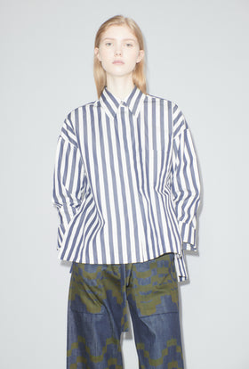 Shirt Stripe Bluse, Navy White from ODEEH 