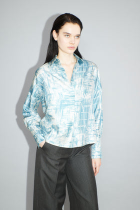 Paintbrush Texture Bluse, Nordic Blue from ODEEH 
