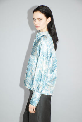Paintbrush Texture Bluse, Nordic Blue from ODEEH 