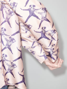 Dancing Dogs Bluse, Blush from ODEEH 