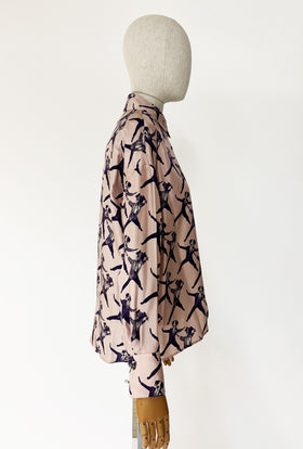 Dancing Dogs Bluse, Blush from ODEEH 