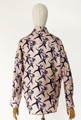 Dancing Dogs Bluse, Blush from ODEEH 