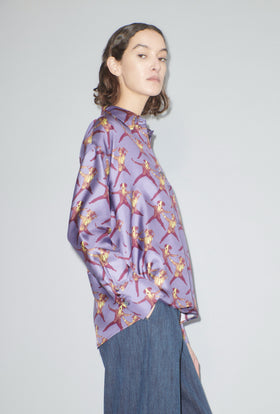 Dancing Dogs Bluse, Lavender from ODEEH 