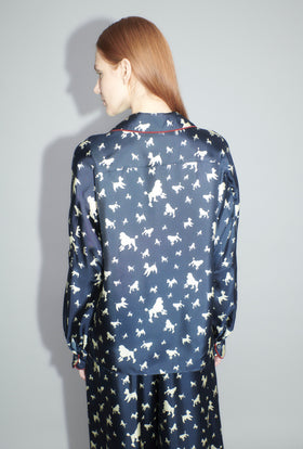 Poodle Meadow Bluse, Midnight from ODEEH 
