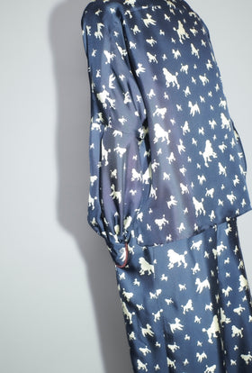Poodle Meadow Bluse, Midnight from ODEEH 