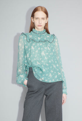 Mini Poodles Bluse, Sea Green from ODEEH 