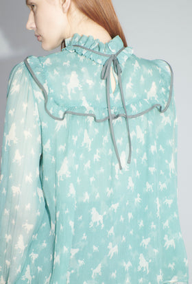 Mini Poodles Bluse, Sea Green from ODEEH 